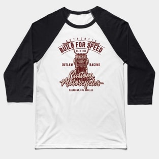 Vintage Motorcycles Baseball T-Shirt